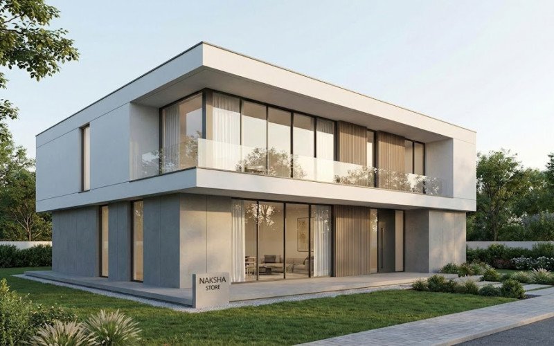 2BHK Minimalist House Design | Modern Living – Naksha Store