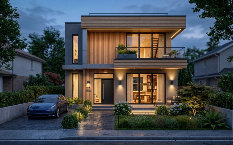 Small Plot Turned into Stylish Dream Home