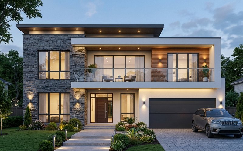 2 Floor House Front Elevation Design | Stylish Exterior Ideas