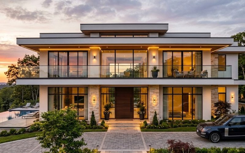 High End Residential Exterior Design Concept Photo Inspiration