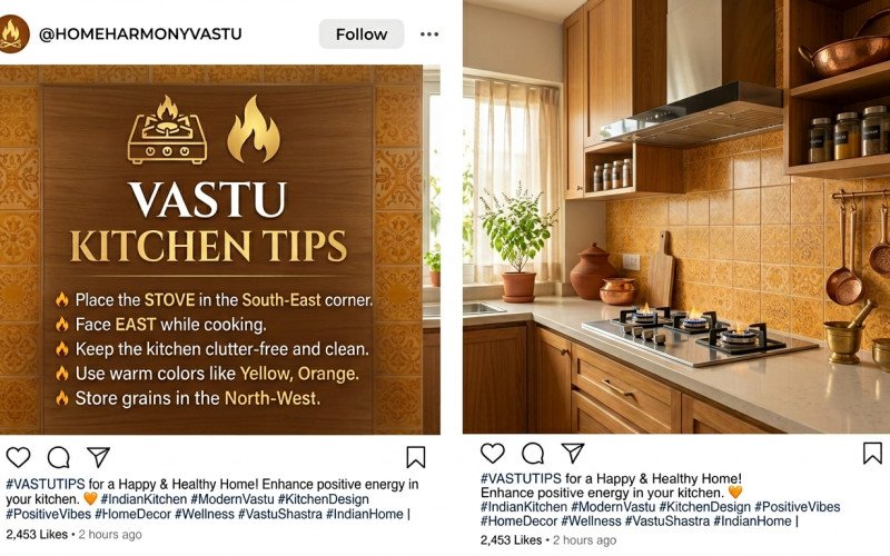 Vastu Tips for Kitchen Placement – Improve Health & Energy