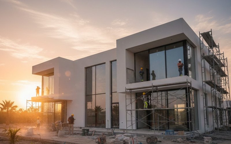 Modern villa exterior