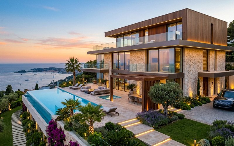 Luxury Villa Exterior with Premium Finishes