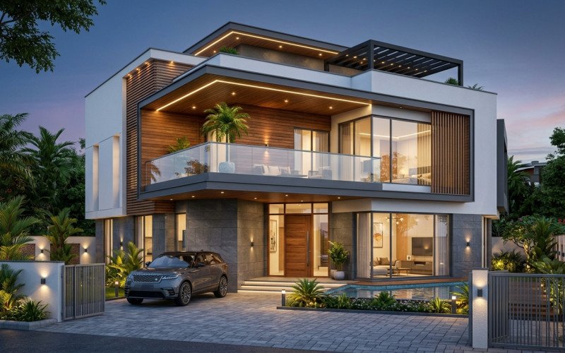 Luxury Duplex House Exterior Design | Modern Front Elevation 2026
