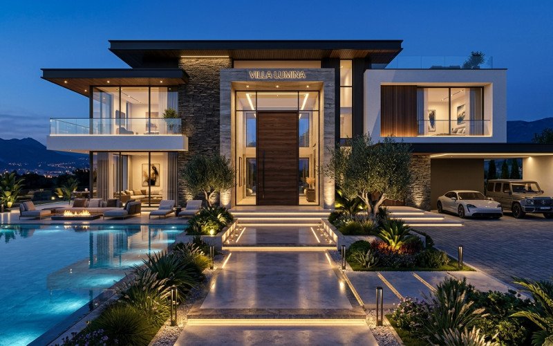 Premium Villa Designed with Modern Architecture