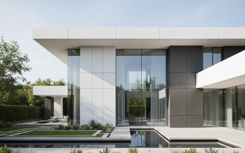 Modern House Exterior Design | Minimalist Architecture with Glass ...