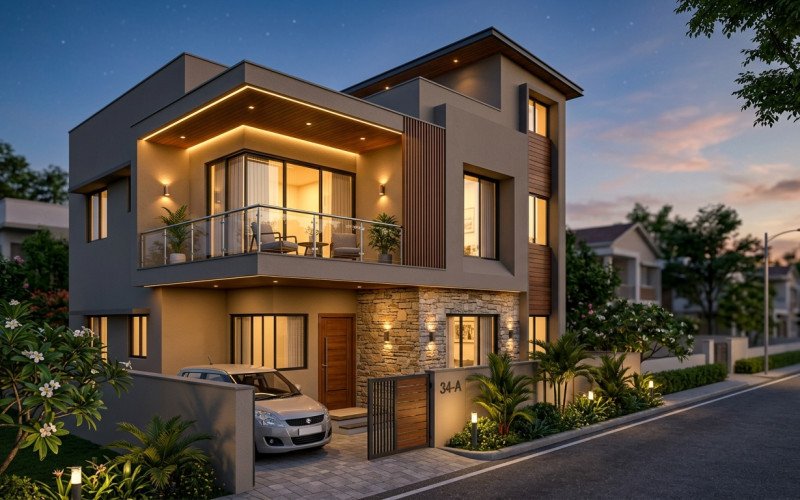 Affordable Modern Home Elevation Design Services in India