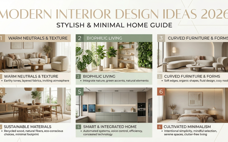 Modern Interior Design Ideas 2026 | Stylish & Minimal Home Guide