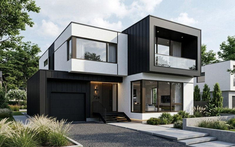 Modern Box Style House Elevation | Latest Front Design Trend