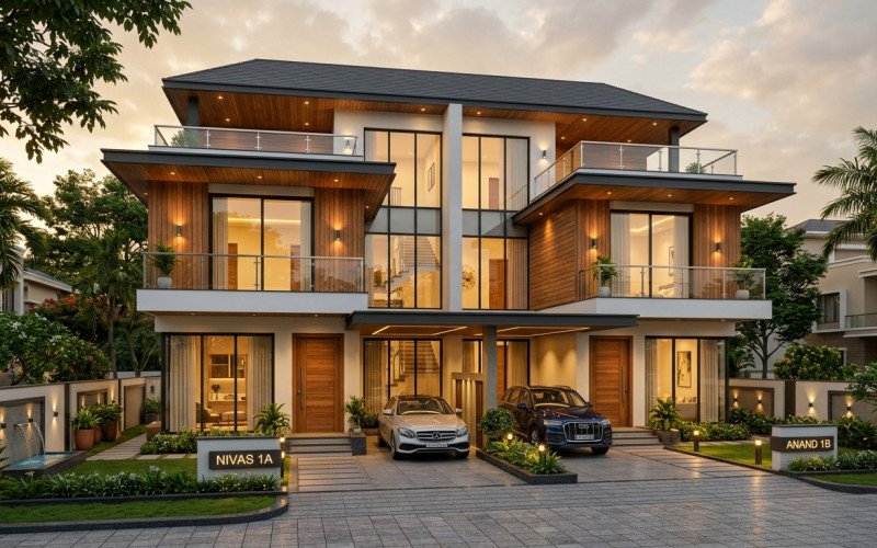2 Floor Modern House Design | Luxury Duplex Exterior