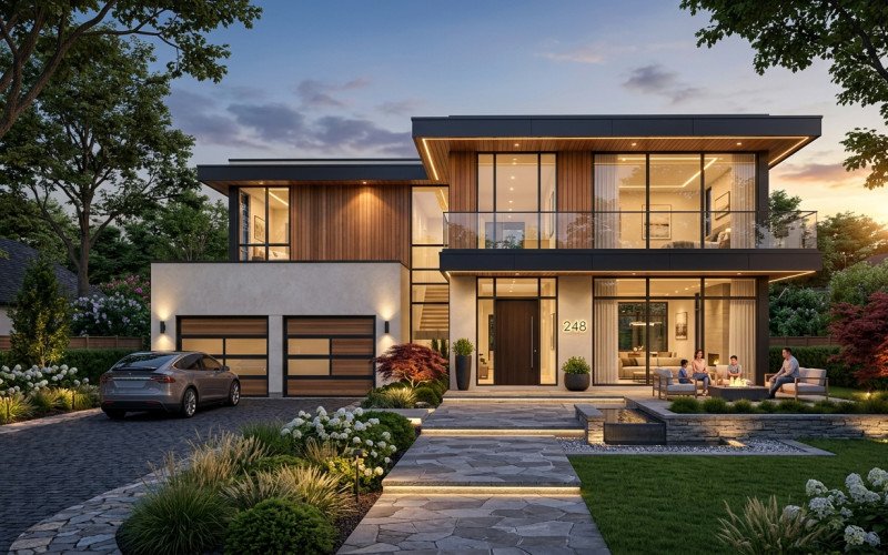 Stylish Family Home with Modern Elevation