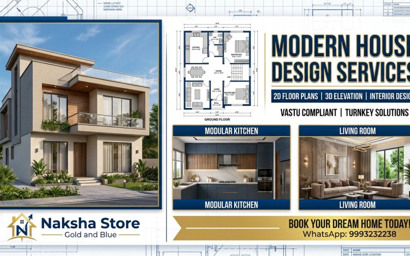 Modern House Design & 3D Floor Plan Services in India | Naksha Store