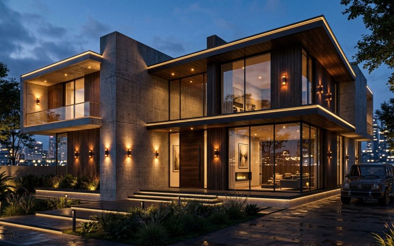Best Exterior Lighting Ideas for Modern House Elevations