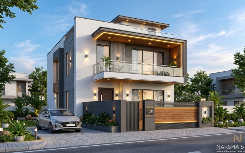 Best Front Elevation Designs for Small Plot Houses in India