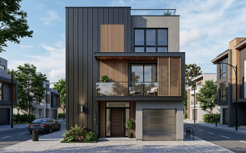 20x50 House Front Elevation Design | Modern Small Plot Ideas