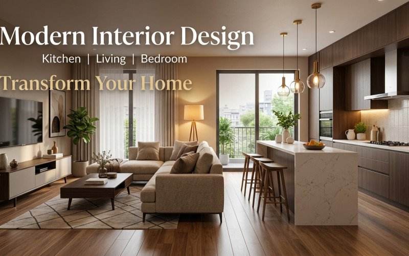 Modern Interior Design Services in India | Home & Kitchen Design
