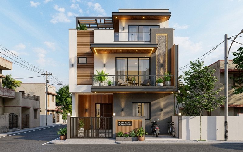 Front Elevation Design for 15x40 Plot | Smart House Ideas