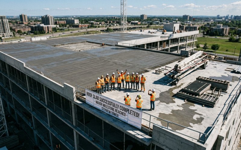 Roof Slab Successfully Casted