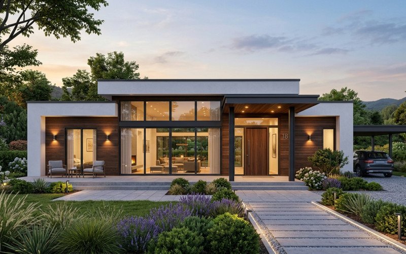 Simple Yet Elegant Single Floor House Elevation Design