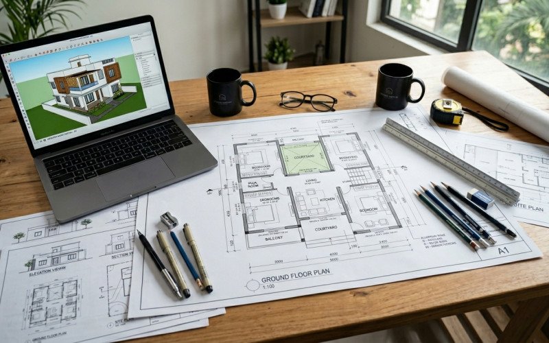 2BHK & 3BHK House Planning Design Ideas in India | Naksha Store