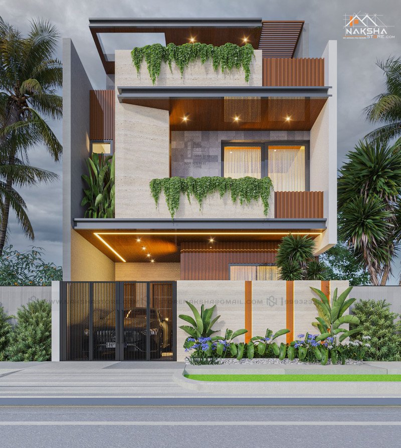 40×50 G+1 House Design | Modern Elevation & Floor Plan – Naksha Store
