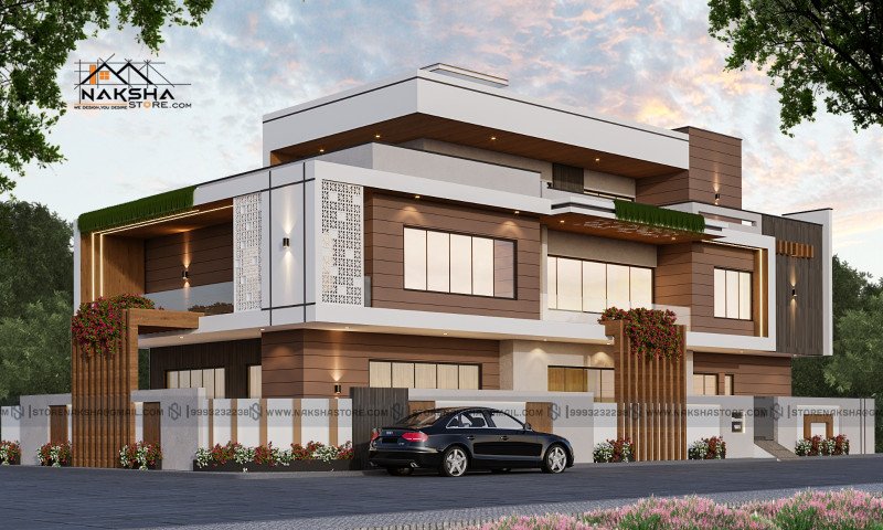 Modern Luxury 2-Storey House Elevation Design | Contemporary Home Front View 2025