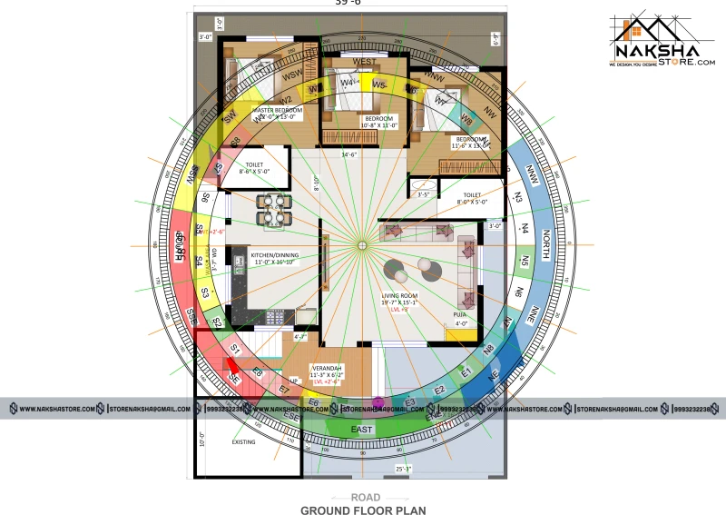 Modern 3BHK 3D House Design | House Plan & Home Elevation | Naksha Store